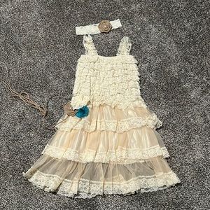 Vintage/Farm style flower girl dress